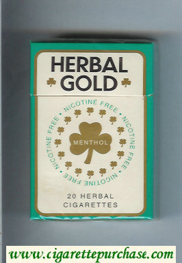 Herbal Gold Menthol cigarettes hard box